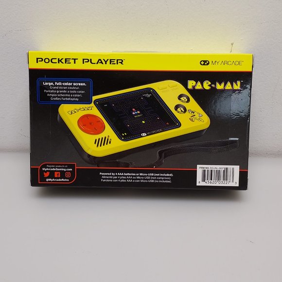 MY ARCADE PAC-MAN POCKET PLAYER PORTABLE HANDHELD GAME CONSOLE 3 GAMES IN 1 NEW - Picture 4 of 10